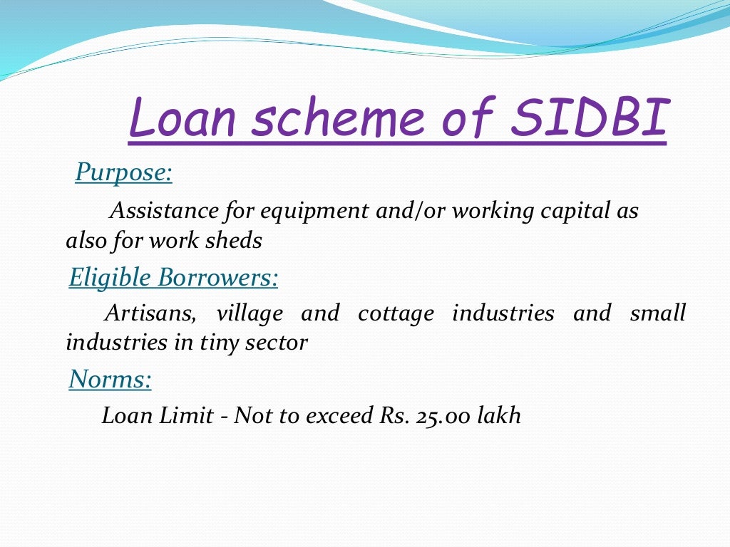 Ppt on Small Industries Development Bank of India