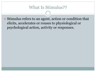 Ppt on stimulus variations | PPT