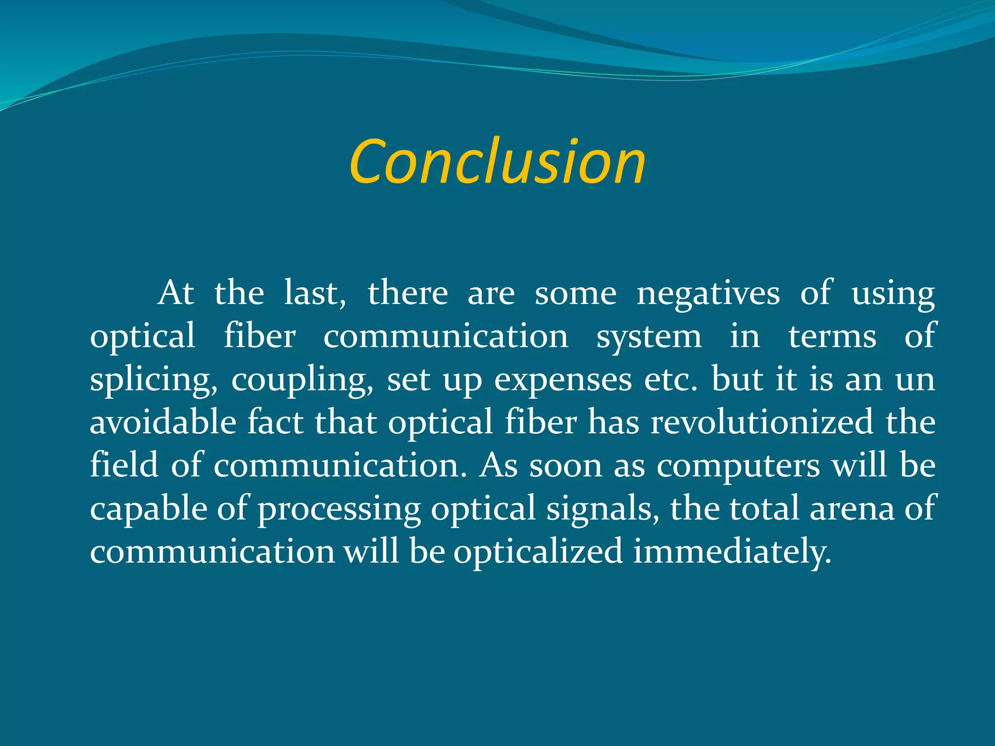 Ppt on optical fiber | PPTX