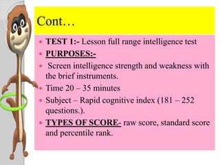 Ppt on test of intelligence mine | PPTX