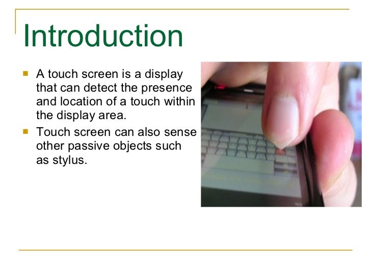 Ppt on touch screen