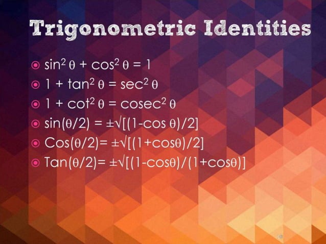 PPT on Trigonometric Functions. Class 11 | PPTX | Physics | Science