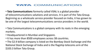 Vsnl VSNL Presentation (Videsh Sanchar Nigam Limited) | PPTX