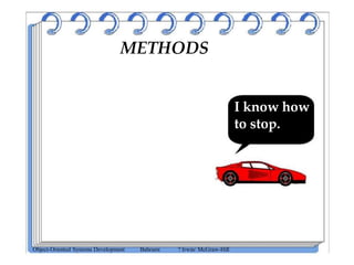 METHODS
I know how
to stop.
Object-Oriented Systems Development Bahrami ? Irwin/ McGraw-Hill
 