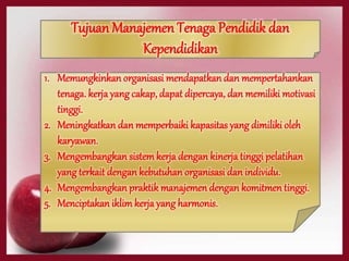PENGELOLAAN PENDIDIK DAN TENAGA KEPENDIDIKAN | PPTX