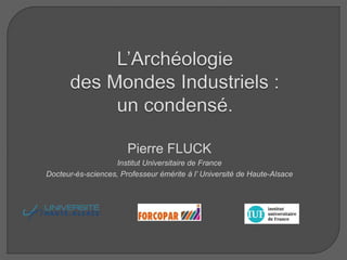 Pierre FLUCK
Institut Universitaire de France
Docteur-ès-sciences, Professeur émérite à l’ Université de Haute-Alsace
 