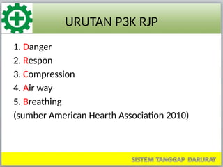 pertolongan pertama di tempat kerja dan macam kasus nya | PPT