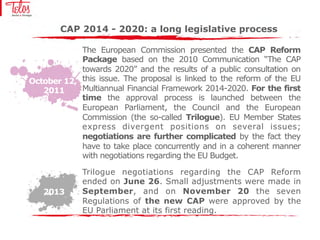 The new Common Agricultural Policy (CAP): Sustainability and Innovation ...