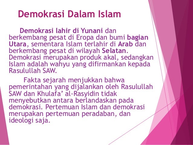 Pandangan Islam Terhadap Politik Dan Demokrasi