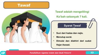 MARS
Tawaf adalah mengelilingi
Ka’bah sebanyak 7 kali.
• Suci dari hadas dan najis.
• Menutup aurat.
• Dimulai dan diakhiri dari sudut
Hajar Aswad.
Syarat Tawaf
Tawaf
 
