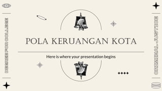 Pola keruangan kota
Here is where your presentation begins
 