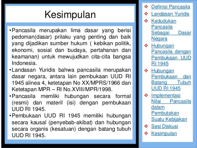 Pancasila Sebagai Dasar Negara