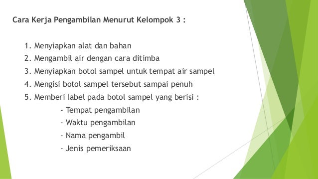Pengambilan Sampel Dan Pemeriksaan Kekeruhan Air Sumur Gali
