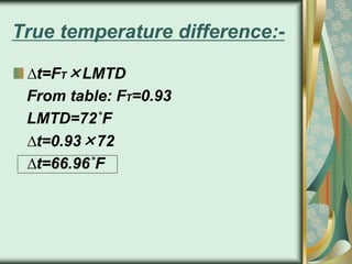 Table Temperature Difference Factor Shell and Tube Heat Exchanger | PPTX