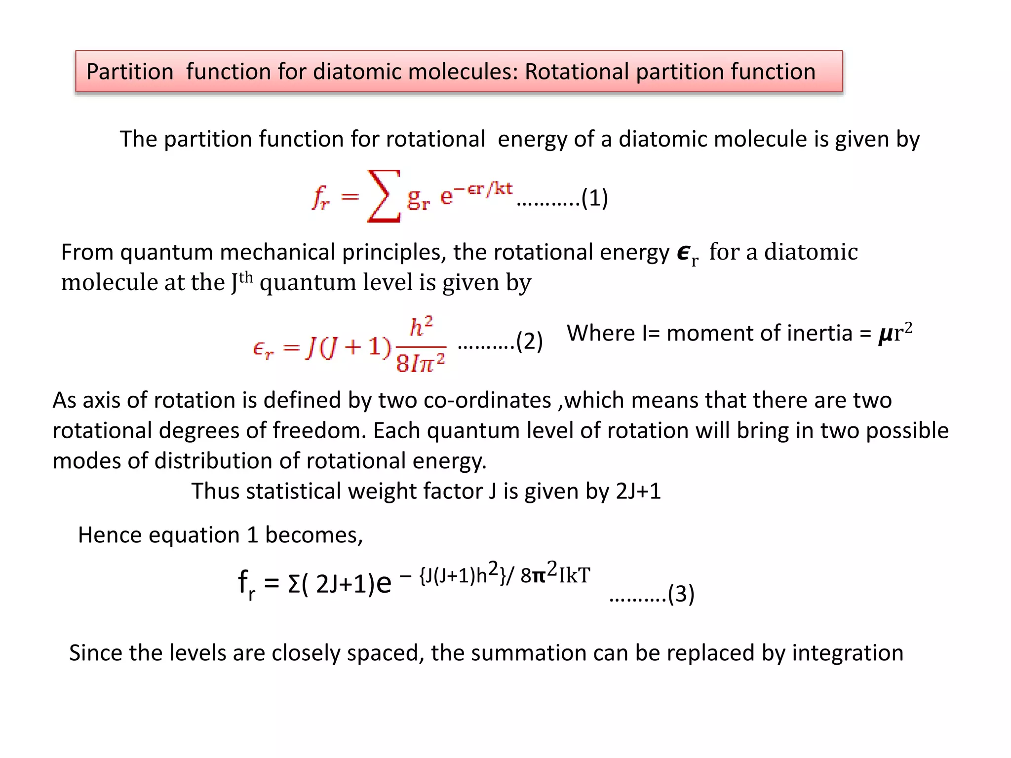 PPT Partition function.pptx | Chemistry | Science