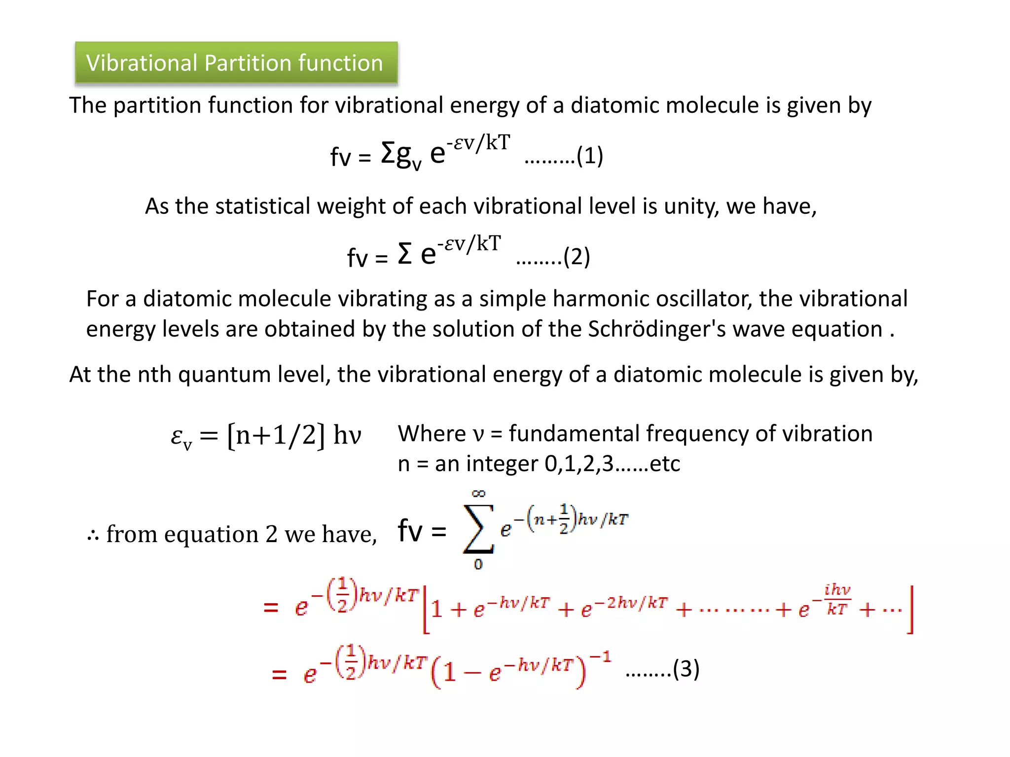 PPT Partition function.pptx | Chemistry | Science