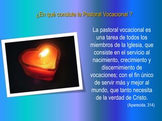 Ppt pastoral juvenil y vocacional | PPTX