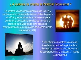 Ppt pastoral juvenil y vocacional | PPTX