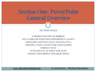 MS PowerPoint Training