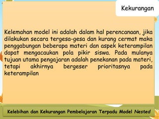 Model Pembelajaran Terpadu Nested | PDF