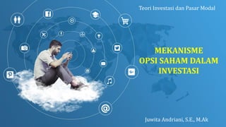 MEKANISME
OPSI SAHAM DALAM
INVESTASI
Juwita Andriani, S.E., M.Ak
Teori Investasi dan Pasar Modal
 