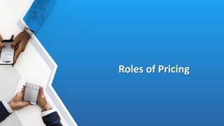 Roles of Pricing
 