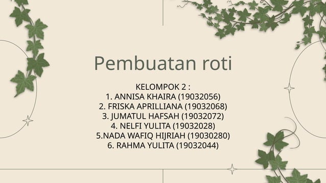PPT bioteknologi Pembuatan Roti secara sederhana | PPTX