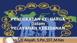 Hj Siti Aisyah, S.Psi.,SST.,M.Kes
PENDEKATAN KELUARGA
Dalam
PELAYANAN KEBIDANAN
 