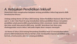 Ppt Pendidikan Inklusif Di Jenjang Sekolah Pptx