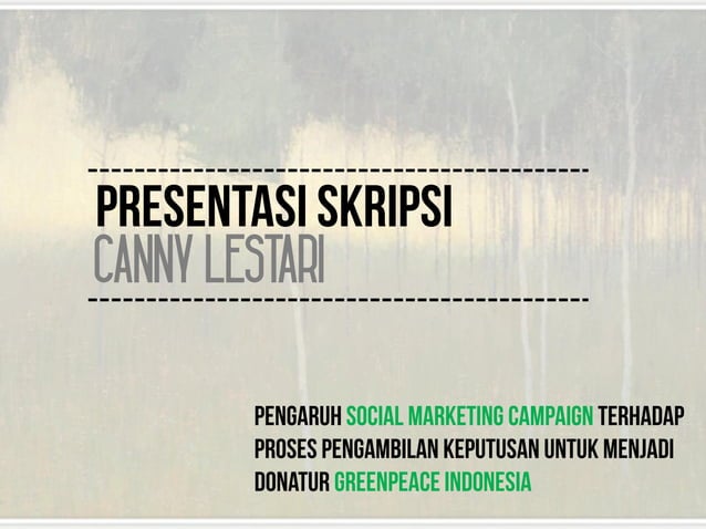 SKRIPSI CANNY SOCIAL MARKETING | PPT