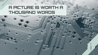 A PICTURE IS WORTH A
THOUSAND WORDS
 