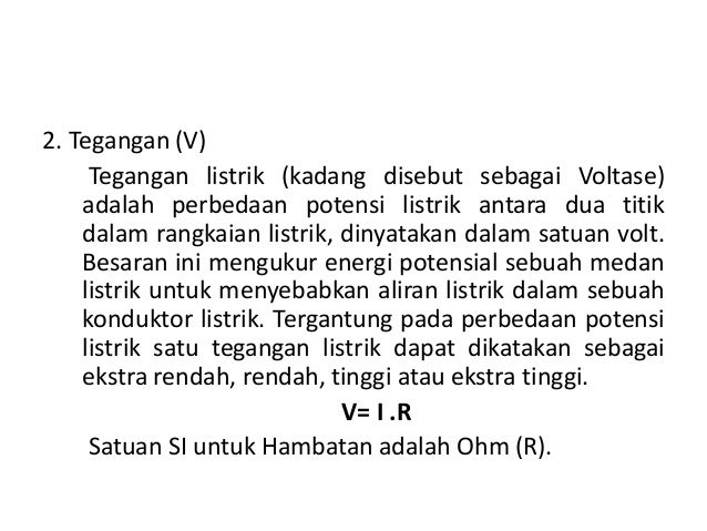 Pengukuran dasar listrik