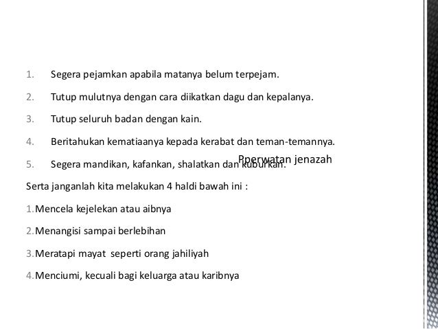 Ppt Pengurusan Jenazah