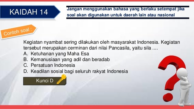 Ppt Penulisan Soal Pilihan Ganda