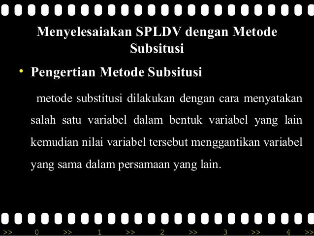 Ppt penyelesaian spldv Ppt penyelesaian spldv