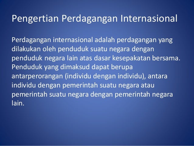 Ppt Perdagangan Internasional