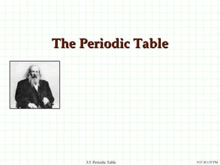 The Periodic Table  