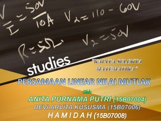 Ppt persamaan linear dengan nilai mutlak