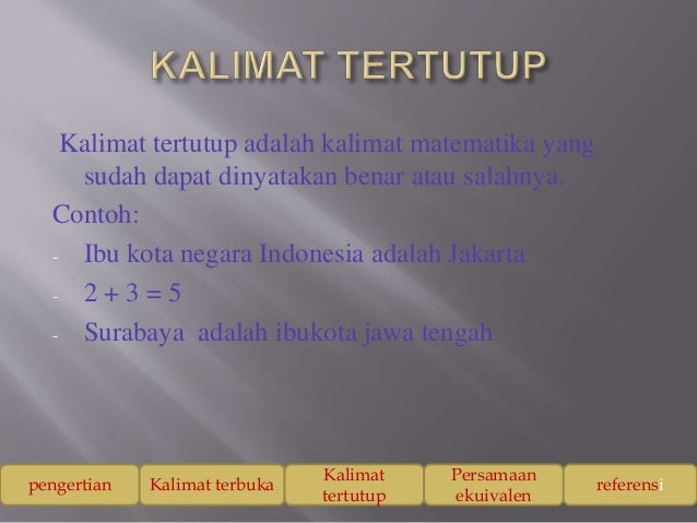 Ppt persamaan linier satu variabel