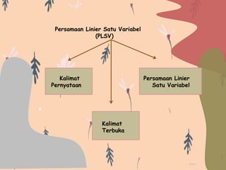 Ppt persamaan linier satu variabel (plsv) &pertidaksamaan linier satu ...