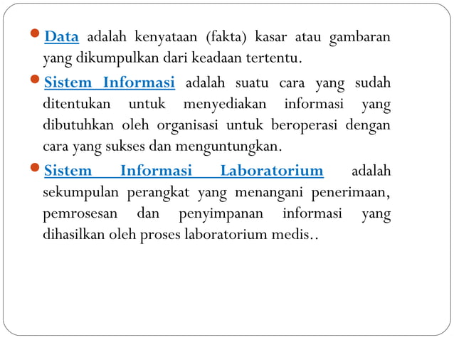 Pengantar Sistem Informasi Laboratorium | PPT