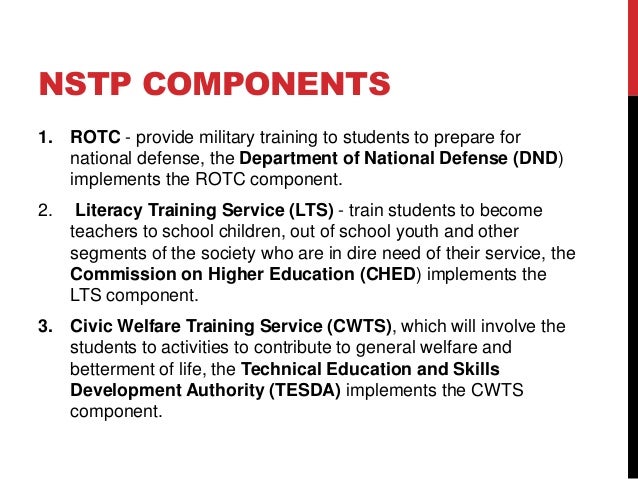 3 components of nstp essay