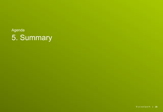 Agenda

5. Summary




             © pixelpark   |   25
 