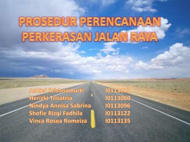 PPT PERKERASAN JALAN RAYA 2015 | PPTX