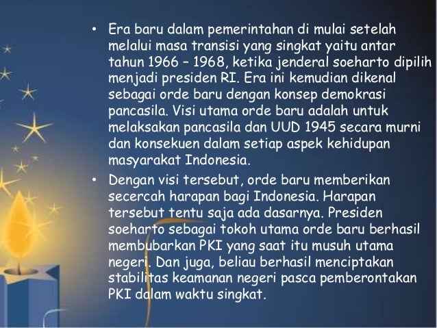 Ppt pelaksanaan demokrasi di indonesia periode 1965-1998