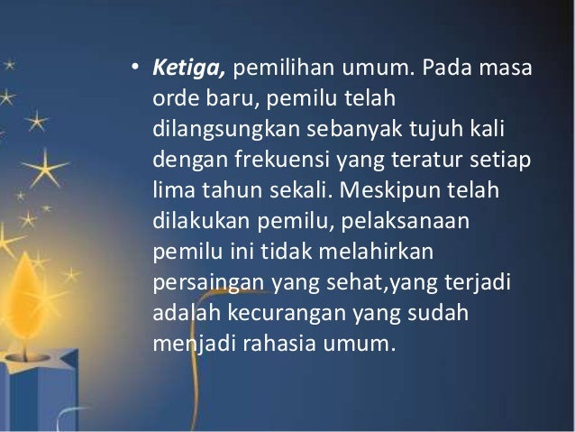 Ppt pelaksanaan demokrasi di indonesia periode 1965-1998