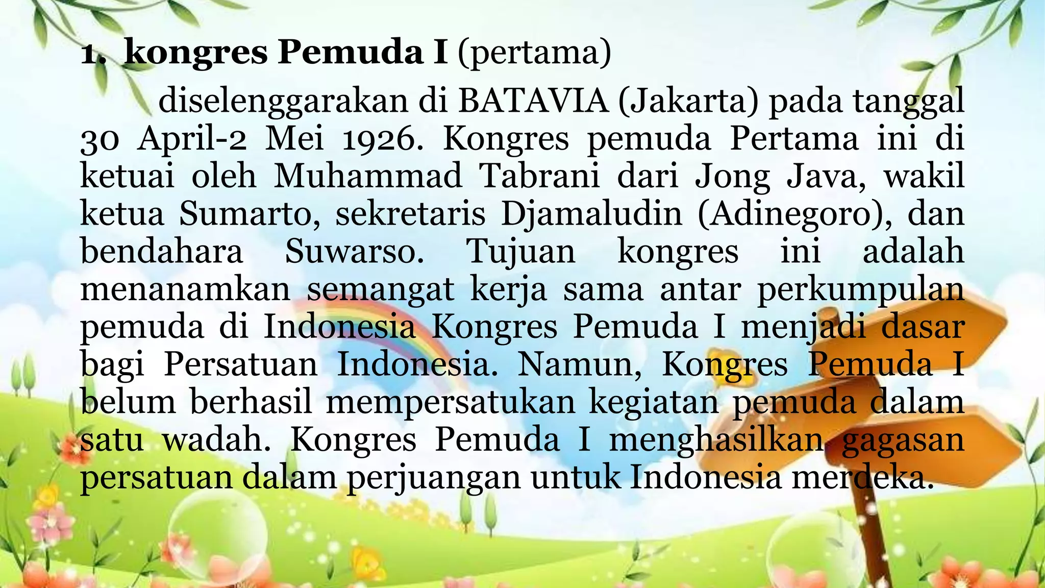 Tujuan Jong Java Ppt pkn bab 1 sumpah pemuda | PPTX