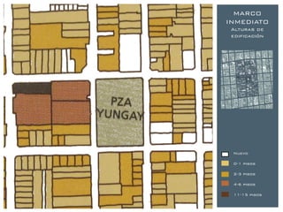 MARCO
INMEDIATO
 Alturas de
 edificación




 Nuevo

 0-1 pisos

 2-3 pisos

 4-6 pisos

 11-15 pisos
 