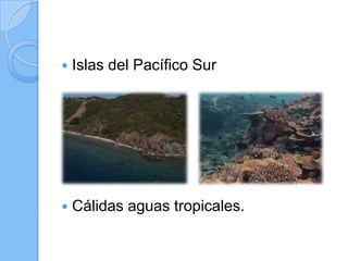

Islas del Pacífico Sur



Cálidas aguas tropicales.

 