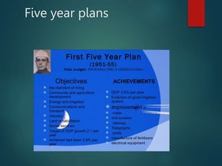 Five year plans
 